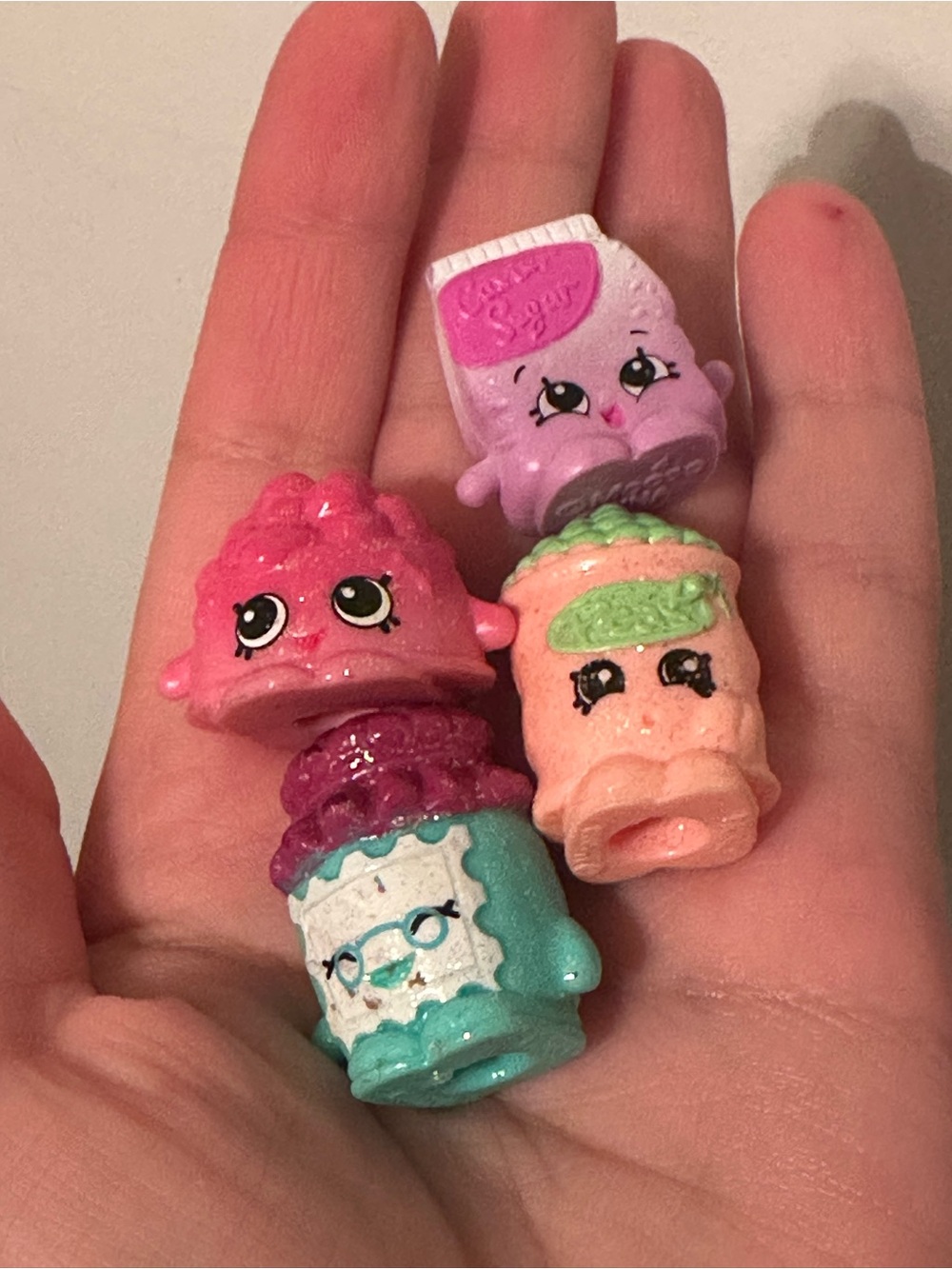Shopkins Kids Toy Figures - Pink, Purple, Peach & Teal Collectible Set rare